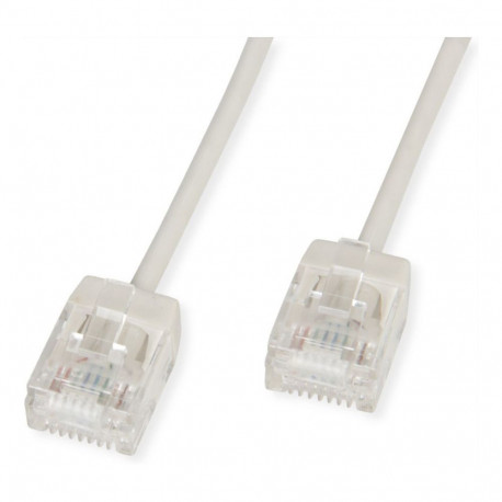 "ROLINE UTP DataCenter Patchkabel Cat.6A (Class EA), LSOH, slim, extra kurzer Stecker, grau, 1,5 m"