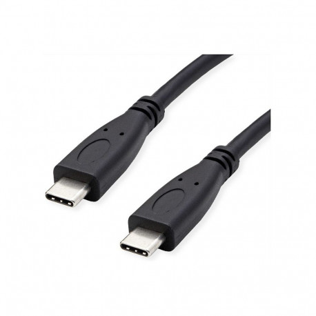 "ROLINE RM USB 3.2 Gen 2 Kabel, C-C, ST/ST, 4K UHD-1, 10Gbit/s, Emark, 100W, schwarz, 0,5 m"