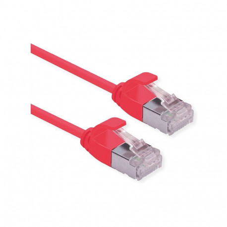 "ROLINE U/FTP DataCenter Patchkabel Cat.6A (Class EA), LSOH, slim, rot, 0,15 m"