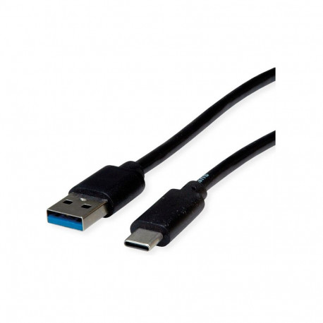 "ROLINE RM USB 3.2 Gen 1 Kabel, A-C, ST/ST, schwarz, 1 m"