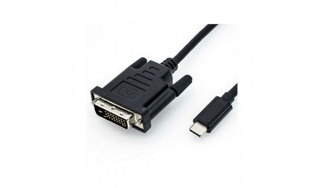 "ROLINE USB Typ C - DVI Adapterkabel, ST/ST, 1 m"