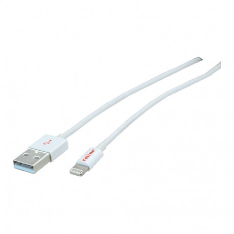 "ROLINE USB 2.0 Sync- & Ladekabel mit 8pin-Konnektor, wei, 0,15 m"