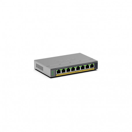 NETGEAR Easy Smart GS108EPP suure jõudlusega L3 lüliti - 8 x 10/100/1000 (PoE+) - lauapealne, seinal
