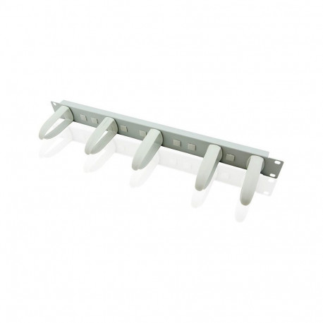 "VALUE 48,26cm 19Zoll-Frontplatte 1HE mit 5 Kabelsen grau"