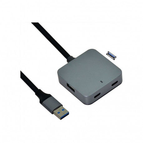 VALUE USB 3.2 Gen 1 jaotur, 4 porti (2x USB-A + 2x USB-C), pikendusjuhtmega, 5 m
