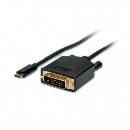VALUE USB Typ C - DVI adapterkaabel, ST/ST, 1 m