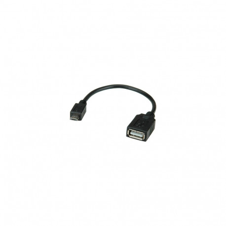 "VALUE USB 2.0 Kabel USB 2.0 Typ Micro B - Typ A BU OTG 0,15m"