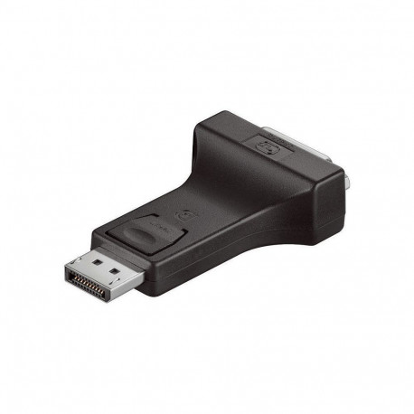 "Adapter Displayport Stecker an DVI-I 24+5 Buchse, 24K vergoldete Kontakte, schwarz,"