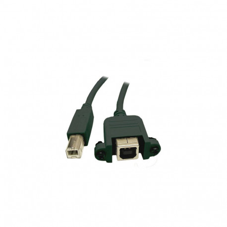 "Verlängerung USB 2.0 Stecker B an Einbaubuchse B, CU, schwarz, 0,5m,"