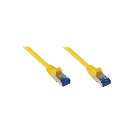 "GoodConnections Patchkabel mit Rastnasenschutz, Cat. 6A, S/FTP, PiMF, halogenfrei, 500MHz, gelb, 7,