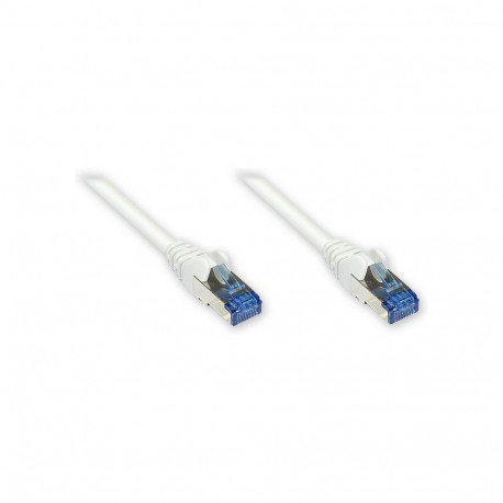 "GoodConnections Patchkabel mit Rastnasenschutz, Cat. 6A, S/FTP, PiMF, halogenfrei, 500MHz, weiß, 7,