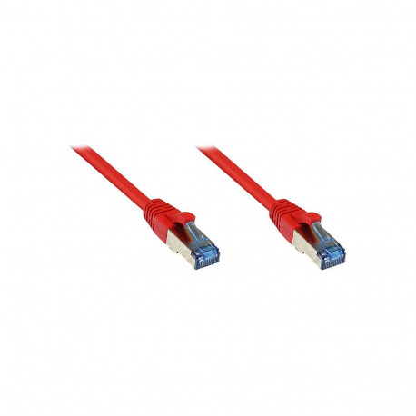 "GoodConnections Patchkabel mit Rastnasenschutz, Cat. 6A, S/FTP, PiMF, halogenfrei, 500MHz, rot, 3m,