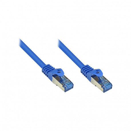 "GoodConnections Patchkabel mit Rastnasenschutz, Cat. 6A, S/FTP, PiMF, halogenfrei, 500MHz, blau, 3m