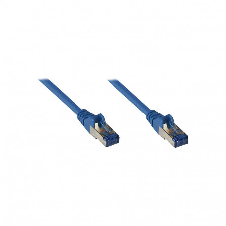 "GoodConnections Patchkabel mit Rastnasenschutz, Cat. 6A, S/FTP, PiMF, halogenfrei, 500MHz, blau, 0,