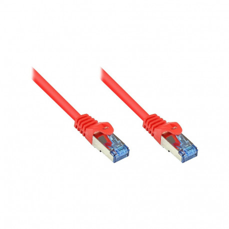 "GoodConnections Patchkabel mit Rastnasenschutz, Cat. 6A, S/FTP, PiMF, halogenfrei, 500MHz, rot, 15m