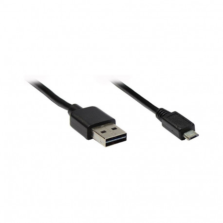 "GoodConnections Anschlusskabel USB 2.0 EASY Stecker A an Stecker Micro B, schwarz, 1m,"