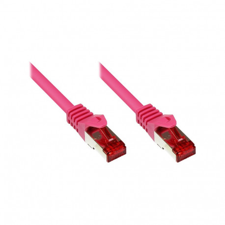"GoodConnections Patchkabel mit Rastnasenschutz, Cat. 6, S/FTP, PiMF, PVC, 250MHz, magenta, 3m,"