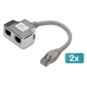"CAT 5e Patchkabel-Adapter, 2x CAT 5e, geschirmt - 2 Stk."
