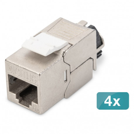CAT 6A varjestatud Keystone moodul intelligentse kaablihalduriga - 4 tk