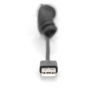 "USB-A - USB-C Spiralkabel, 1m"