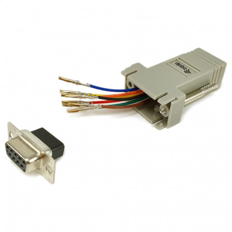 "Equip Adapter DB9 Serial->RJ45 Bu/Bu 8Pin grau Polybeutel"
