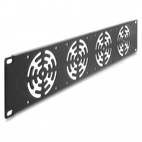 "19? 2 HE Rackblende für 4 Lüfter 80 x 80 mm dunkelgrau"