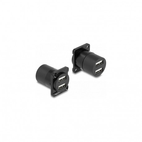 D-Typ moodul USB 2.0 Typ-A 2 x pesa - 2 x pesa