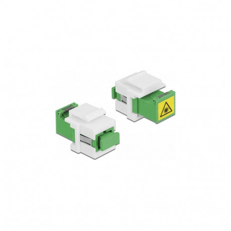 "Keystone Modul SC Simplex Buchse zu SC Simplex Buchse mit Laserschutzklappe innen"