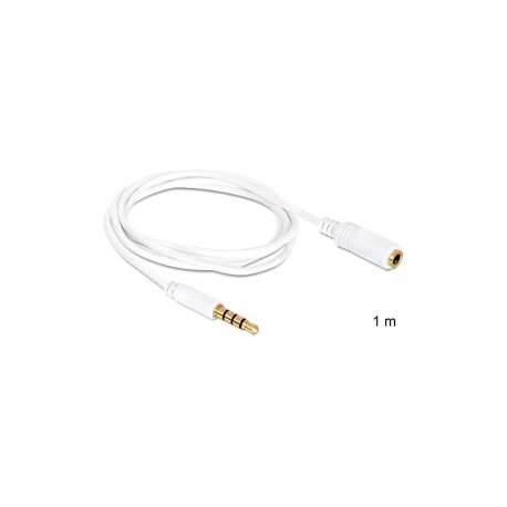 "Verlängerungskabel Audio Klinke 3,5 mm Stecker / Buchse 4 Pin 1 m"