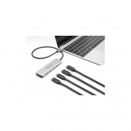 "USB 10 Gbps USB Type-C™ Hub mit 4 x USB Type-C™ Buchse mit 35 cm Anschlusskabel"