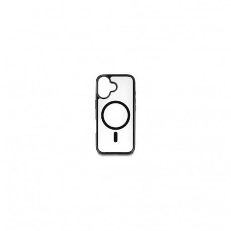 "Schutzhülle für iPhone 16 kompatibel mit MagSafe transparent-schwarz"