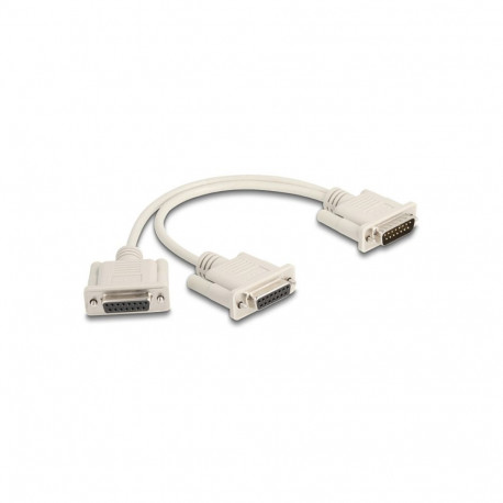 Adapter Y-kaabel jagaja D-Sub 15 Pin pistik - 2 x pesa kruvidega 30 cm