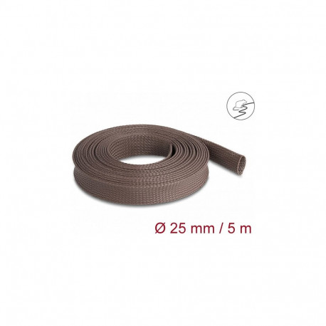 "Geflechtschlauch nagerfest dehnbar 5 m x 25 mm braun"