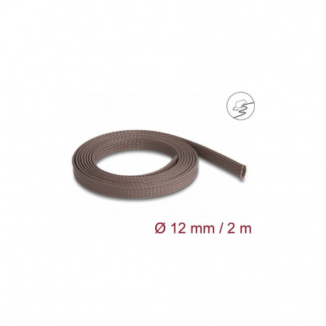 "Geflechtschlauch nagerfest dehnbar 2 m x 12 mm braun"