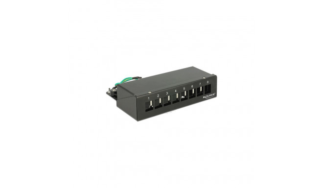 "Keystone Desktop Patchpanel 8 Port schwarz"