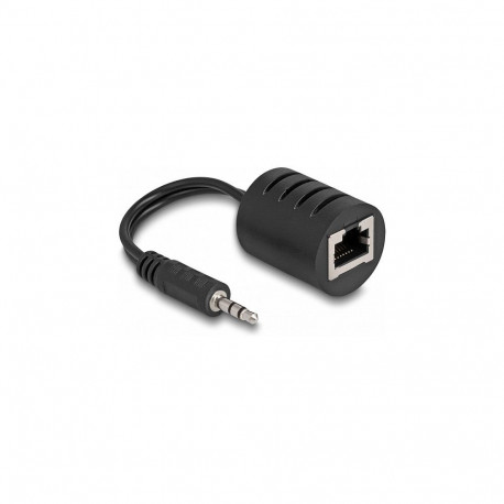 "Stereo Audio Extender RJ45 Buchse zu 3,5 mm Klinkenstecker Cat.5 bis 50 m Set 2 Stück"