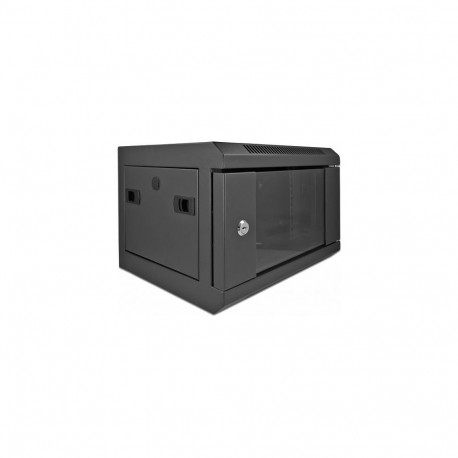 10-tolline 4 HE must klaasuksega võrgukapp