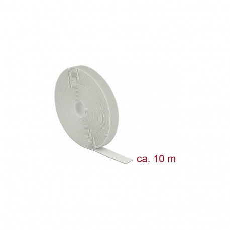 "Klettband auf Rolle L 10 m x B 20 mm grau"