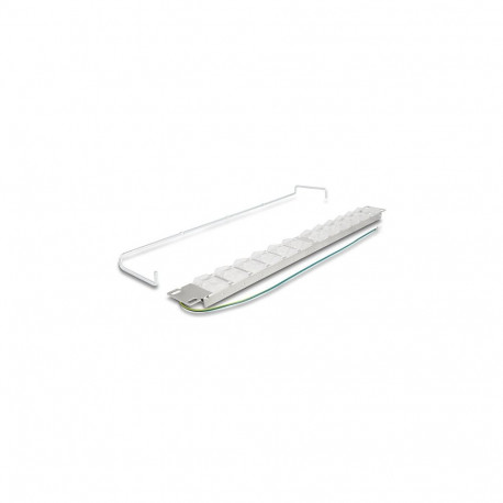 "19"" Keystone Patchpanel mit 24 neigbaren Ports und Entlastungsschiene"