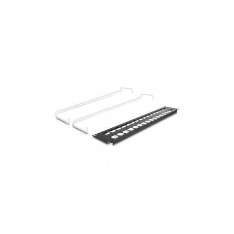 "Delock 19? D-Typ Patchpanel mit Entlastungsschienen 32 Port 2 HE schwarz"