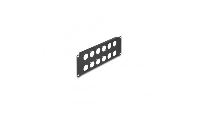 "Delock D-Typ 10? Patchpanel 12 Port 2 HE schwarz"