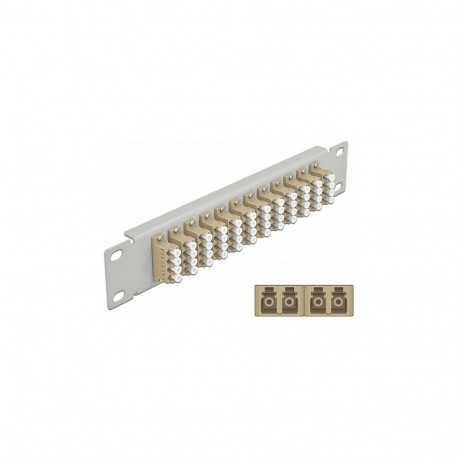 Delock 10? valguskaabli patch-paneel 12 Port LC Quad beež 1 HE hall