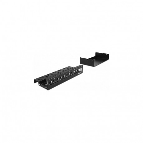 "Delock Keystone Patchpanel 12 Port schwarz"