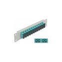 Delock 10-tolline kiudoptiline patch-paneel 12 porti SC Duplex helesinine 1U hall