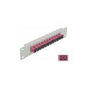 "Delock 10? LWL Patchpanel 12 Port SC Simplex violett 1 HE grau"