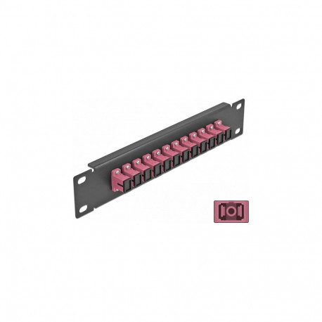 "Delock 10? LWL Patchpanel 12 Port SC Simplex violett 1 HE schwarz"