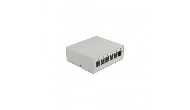 "Delock Keystone Patchpanel 6 Port grau"