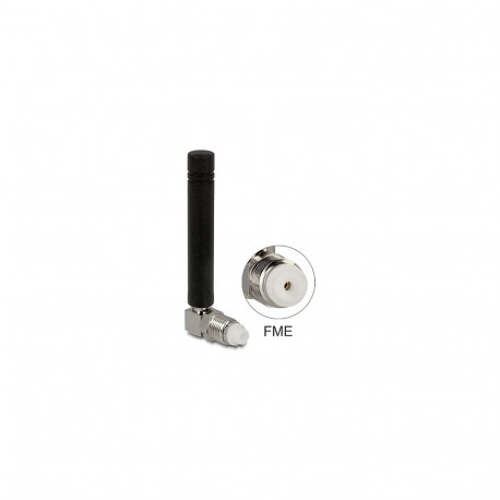 GSM Quadband antenn FME 2 dBi 90° ringsuunaline jäik, must