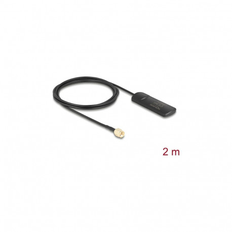 antenn GSM UMTS LTE WLAN 2,4 GHz SMA-pistikuga 2 dBi suunamata jäik kleebitava kinnitusega, must