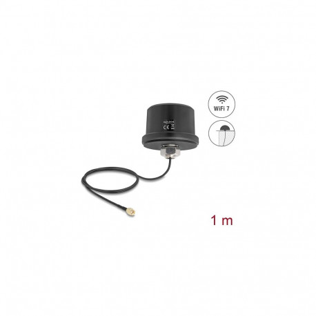 WiFi 7 antenn RP-SMA-pistikuga 3,1–3,5dBi, ringsuunaline, ühenduskaabliga ULA100 1m, katusele paigal